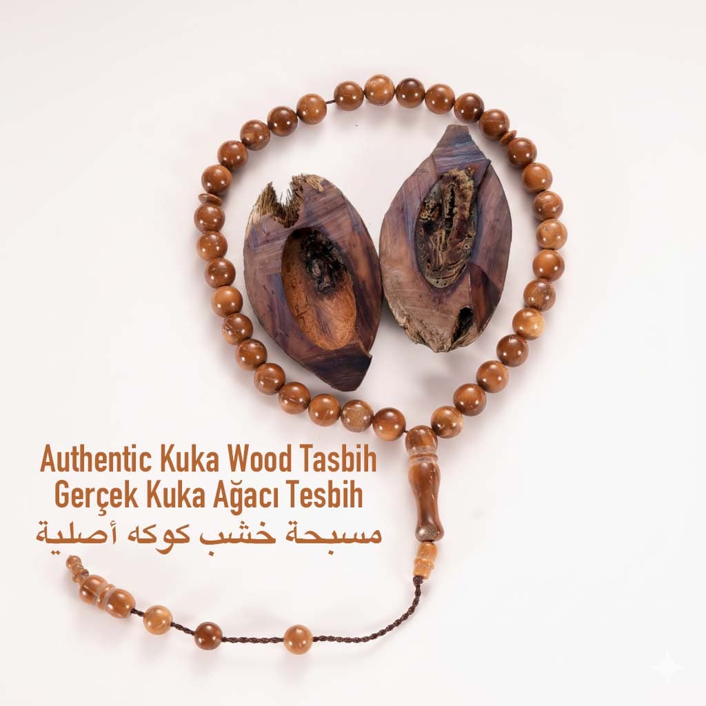 Natural Kuka Wood Tasbih detail 5 real product detail photo