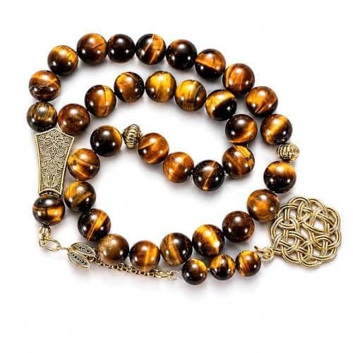 Yellow Tiger Eye Tasbih, 33 Beads
